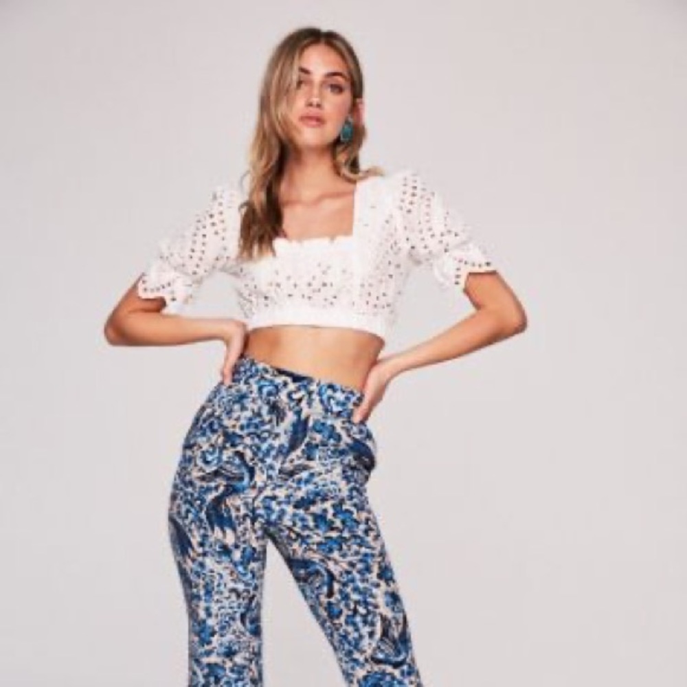 Stone cold fox eyelet crop top